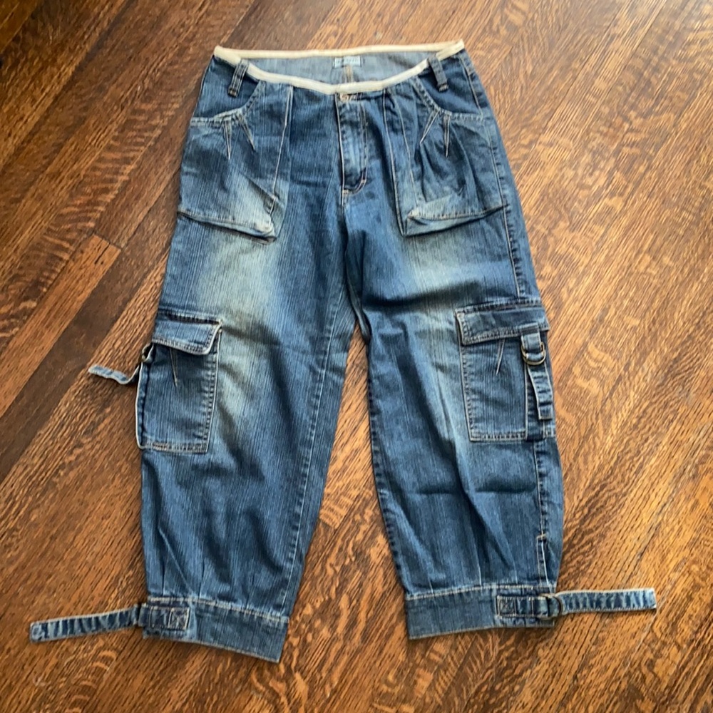Sharagano Cropped Cargo Jeans M